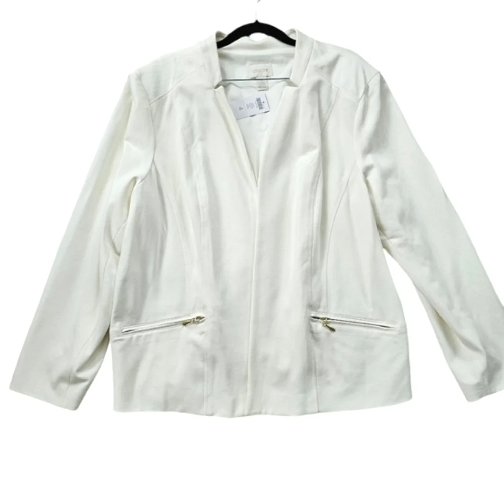 New Chicos Everyday Solid Ponte Jacket